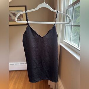 Black Satin Slip Dress